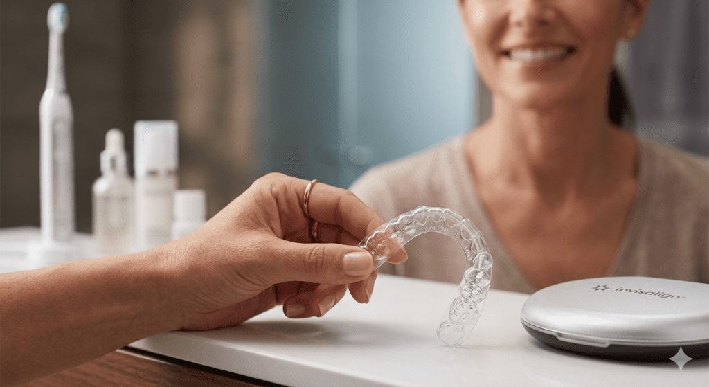 Invisalign for adults clear aligners treatment consultation for straighter teeth and confident smile at Trinity Orthodontics